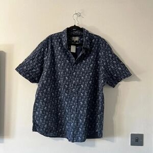 Stylish Navy Blue Printed Men's Shirt